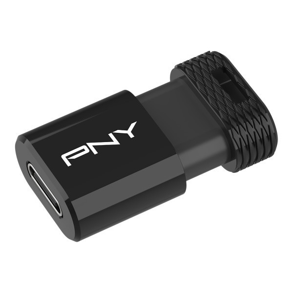 slide 9 of 10, PNY Elite-X Fit Type-C USB 3.2 Flash Drive, 64GB, Black, 1 ct