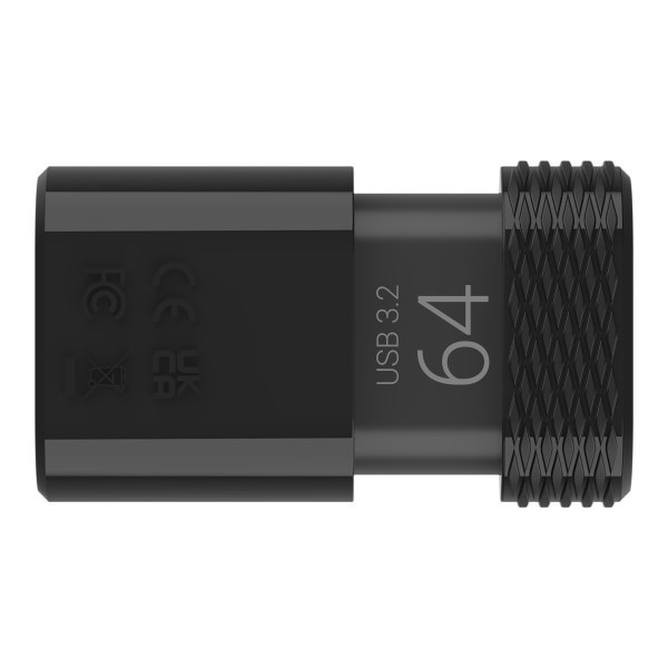 slide 3 of 10, PNY Elite-X Fit Type-C USB 3.2 Flash Drive, 64GB, Black, 1 ct