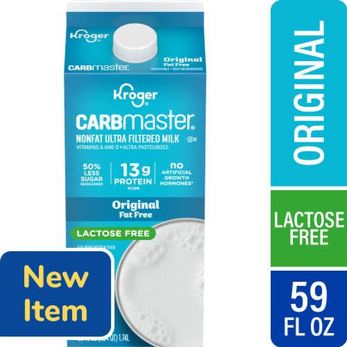 slide 1 of 1, Kroger® CARBMaster® Original Lactose Free Skim Milk, 59 fl oz