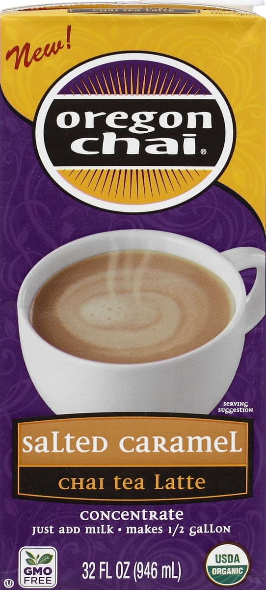 slide 4 of 4, Oregon Chai Salted Caramel Chai Concentrate- 32 oz, 32 oz