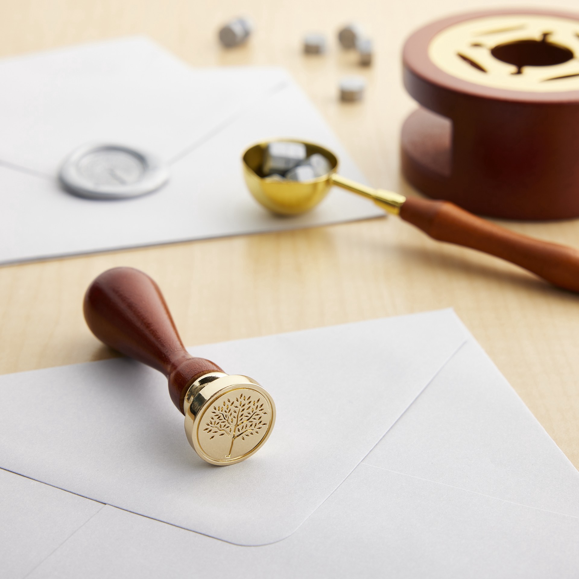 slide 2 of 3, Tree Sealing Wax Stamp By Recollections, 0.75 in