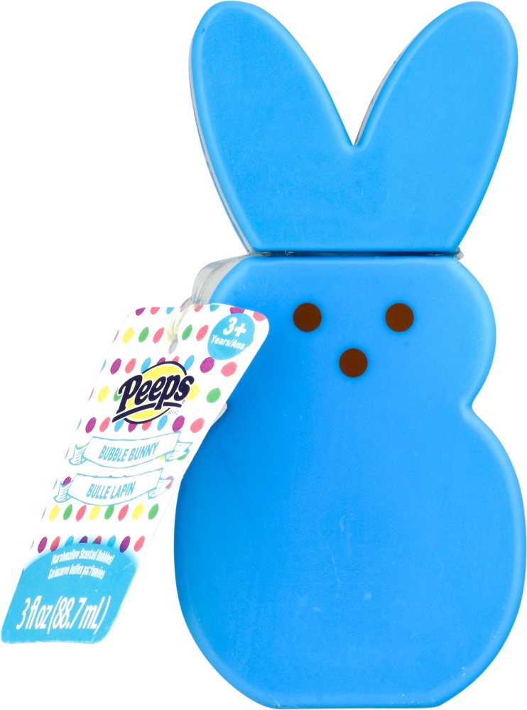 slide 1 of 3, Peeps Marshmallow Scented Bubble Bunny - Blue, 3 fl oz