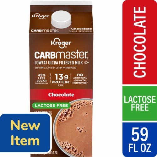 slide 1 of 1, Kroger® CARBMaster® Lactose Free Lowfat Chocolate Milk, 59 fl oz