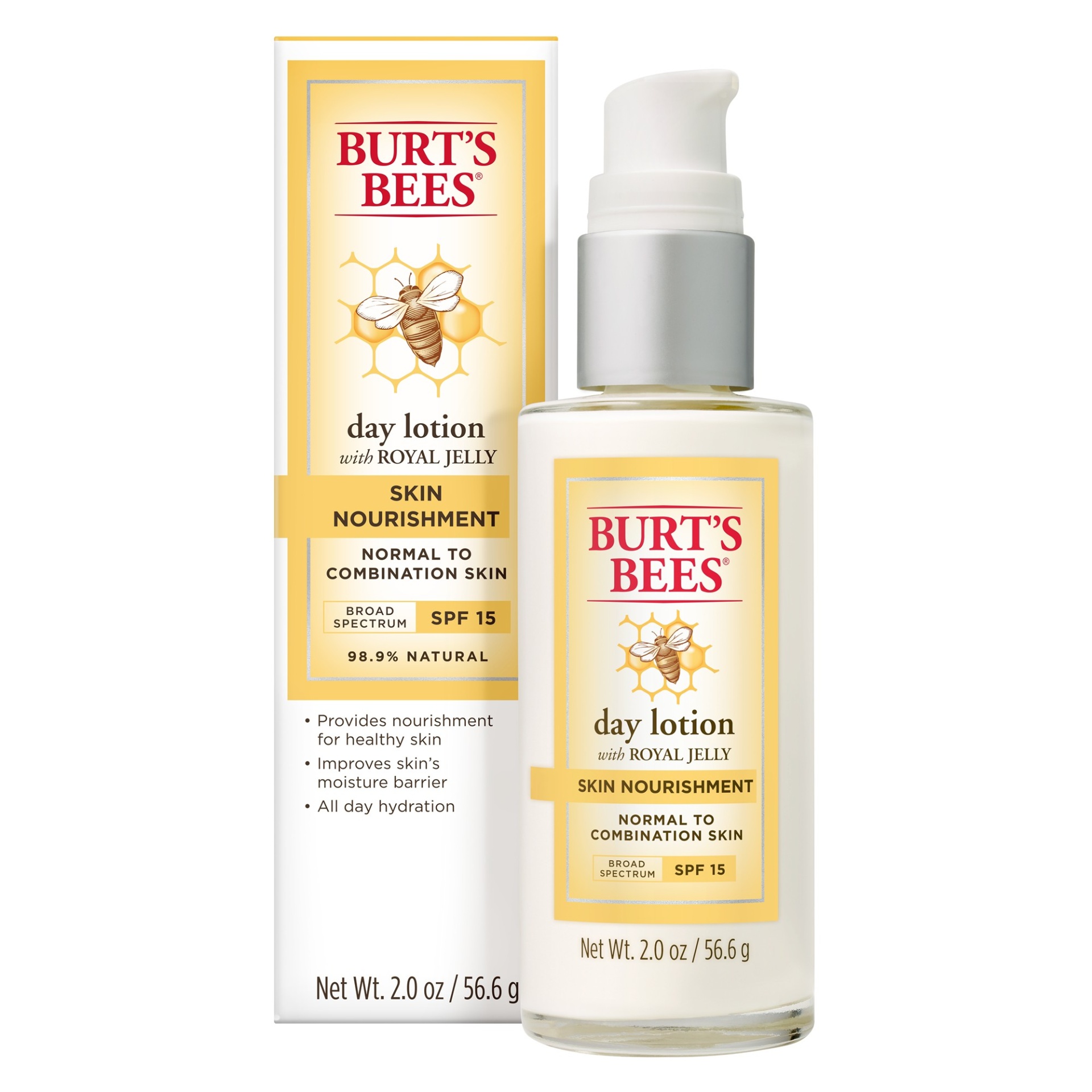 slide 1 of 8, Burt's Bees Skin Nourishment Day Lotion With SPF 15, 2 oz