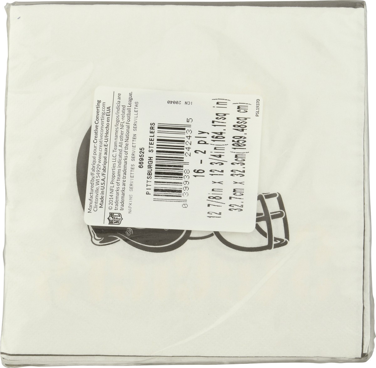 slide 10 of 11, NFL 2 Ply Pittsburgh Steelers Napkins 16 ea, 16 ct