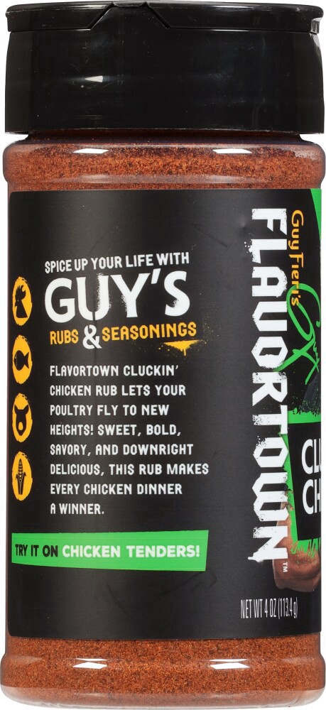 slide 3 of 6, Flavortown Cluckin' Chicken Rub 4 oz, 4 oz