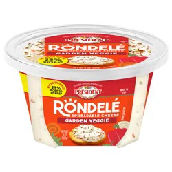 President Président Rondelé Creamy Whipped Garden Veggie Spreadable Cheese