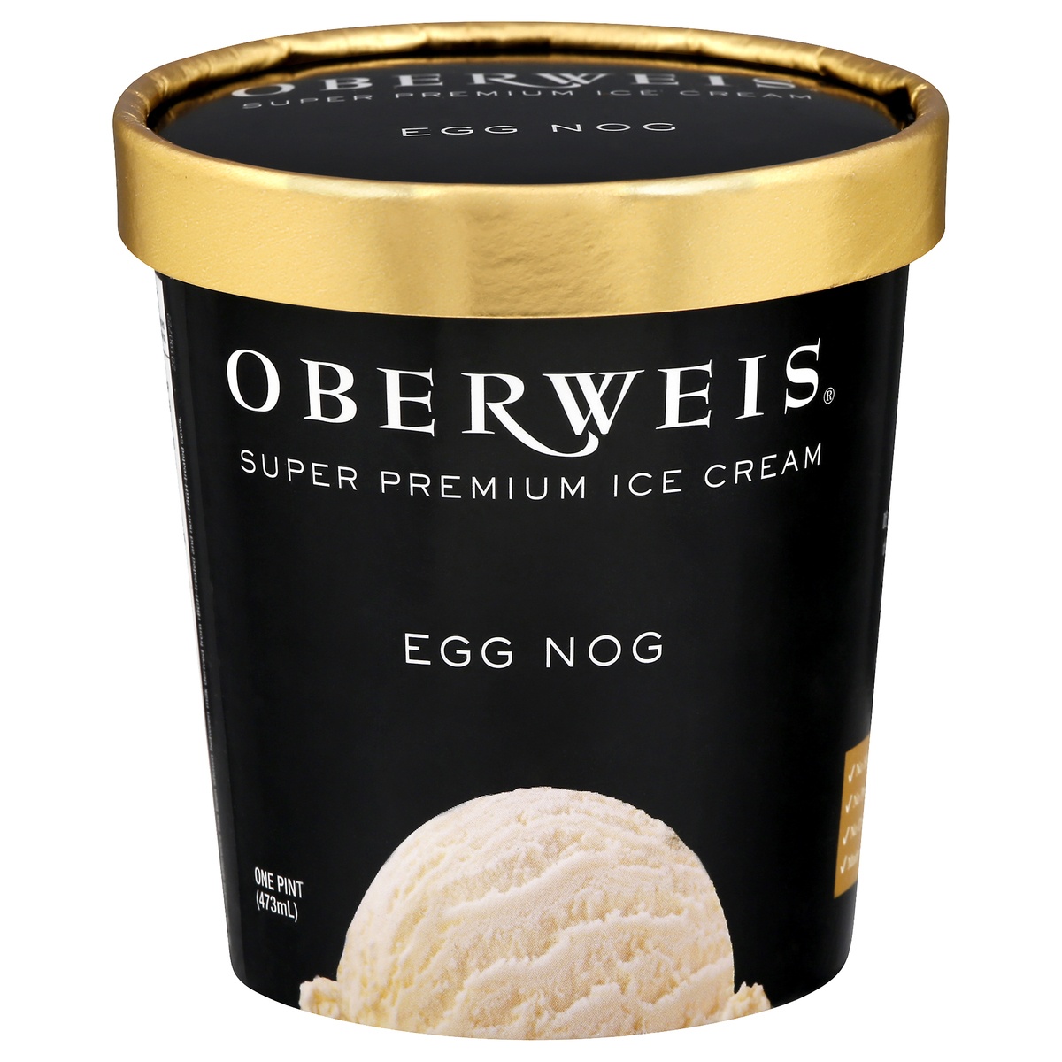 slide 1 of 1, Oberweis Dairy Egg Nog Ice Cream, 1 ct