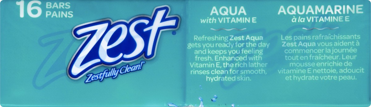 slide 5 of 12, Zest Zestfully Clean Aqua with Vitamin E Refreshing Bars 16 ea, 16 ct