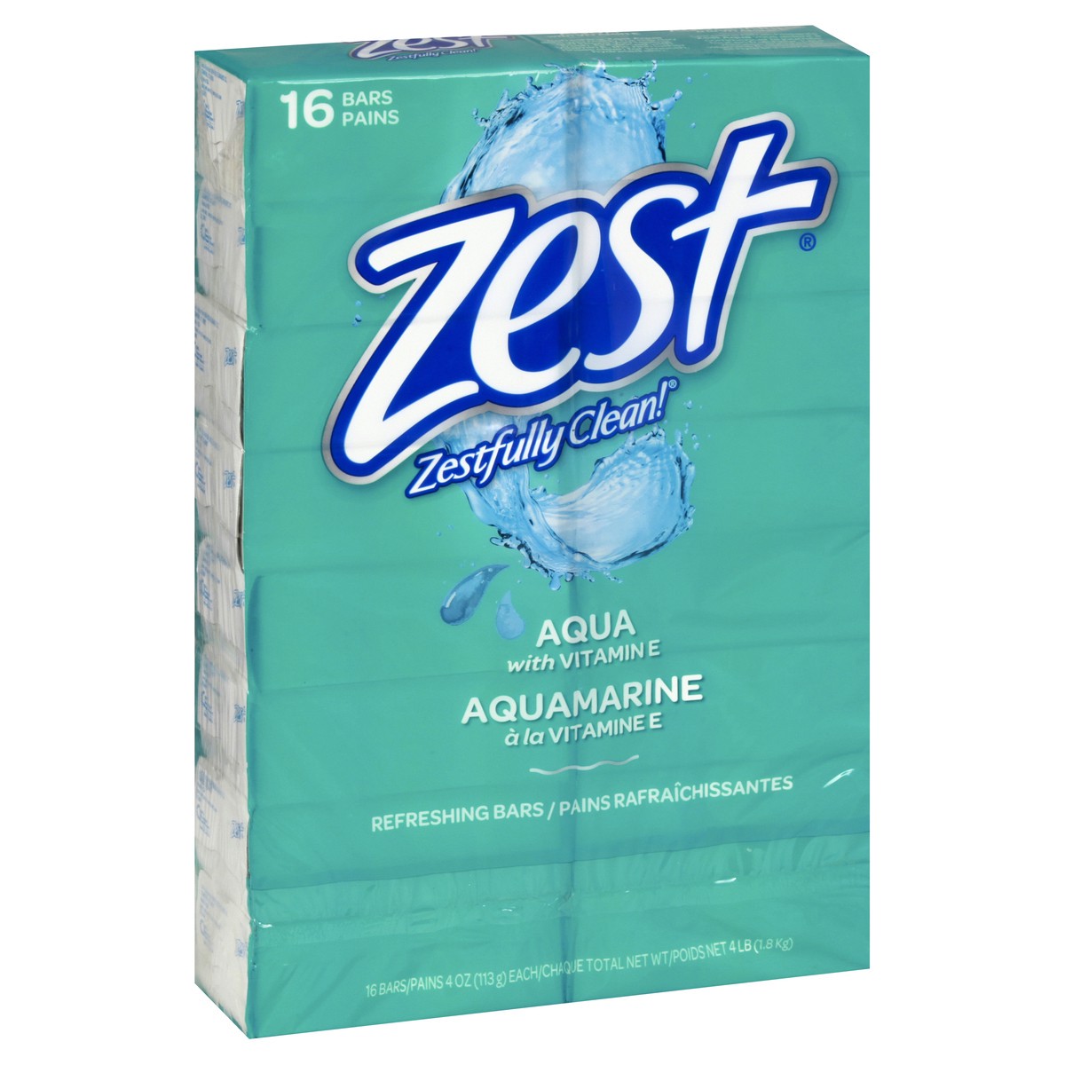 slide 7 of 12, Zest Zestfully Clean Aqua with Vitamin E Refreshing Bars 16 ea, 16 ct