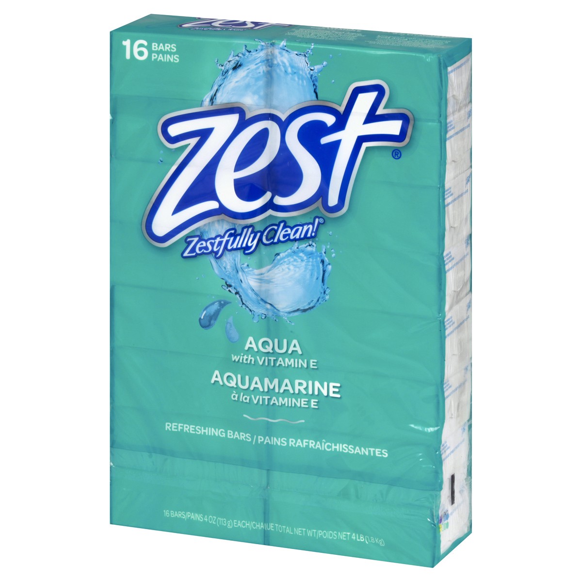 slide 10 of 12, Zest Zestfully Clean Aqua with Vitamin E Refreshing Bars 16 ea, 16 ct