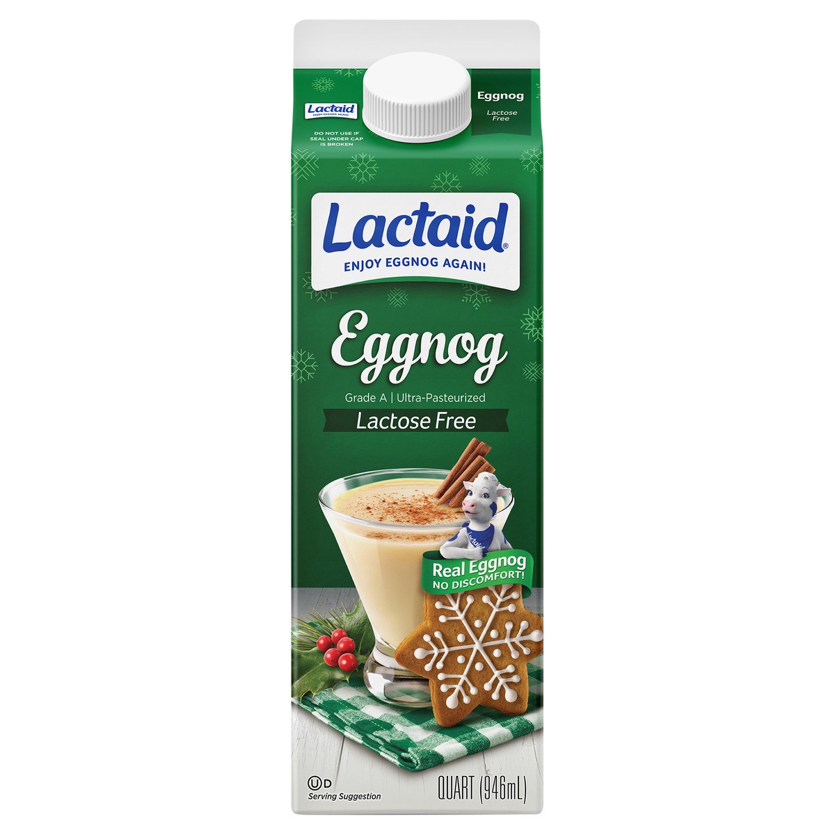 slide 1 of 9, Lactaid Eggnog, 32 oz, 1 qt