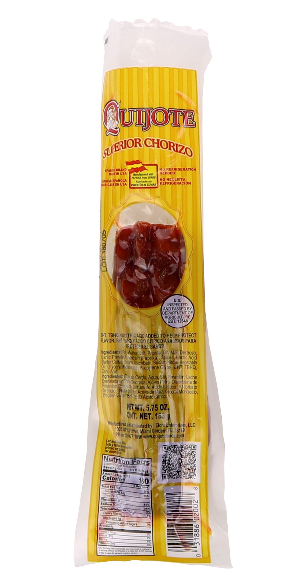 slide 1 of 1, Quijote Superior Chorizo, 5.7 oz
