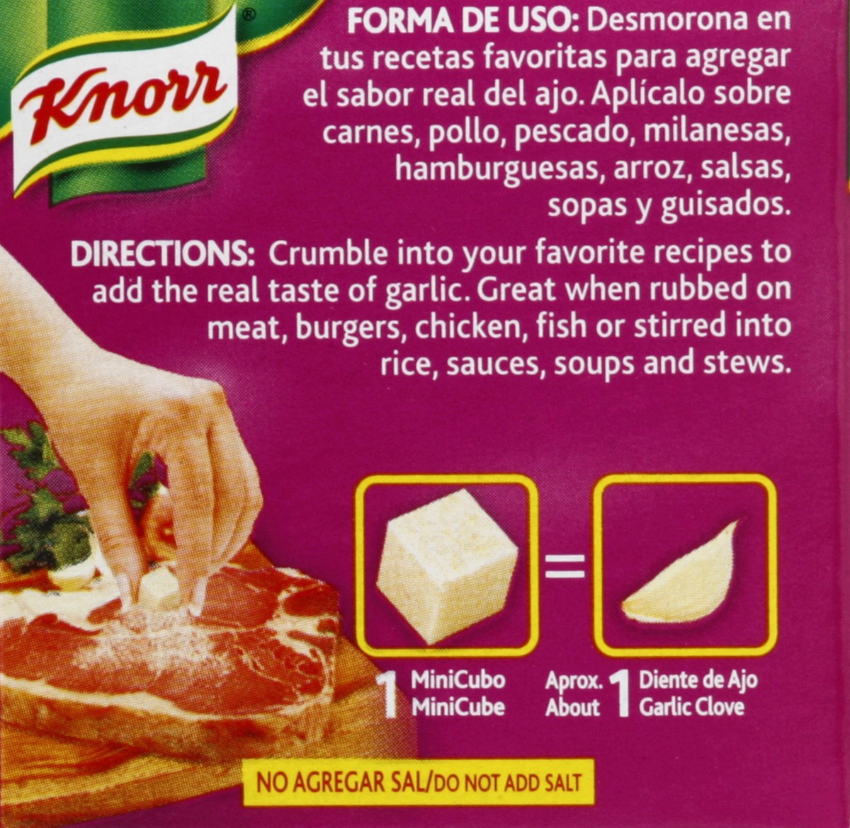 slide 3 of 4, Knorr MiniCube Garlic Cube Bouillon, 20 ct