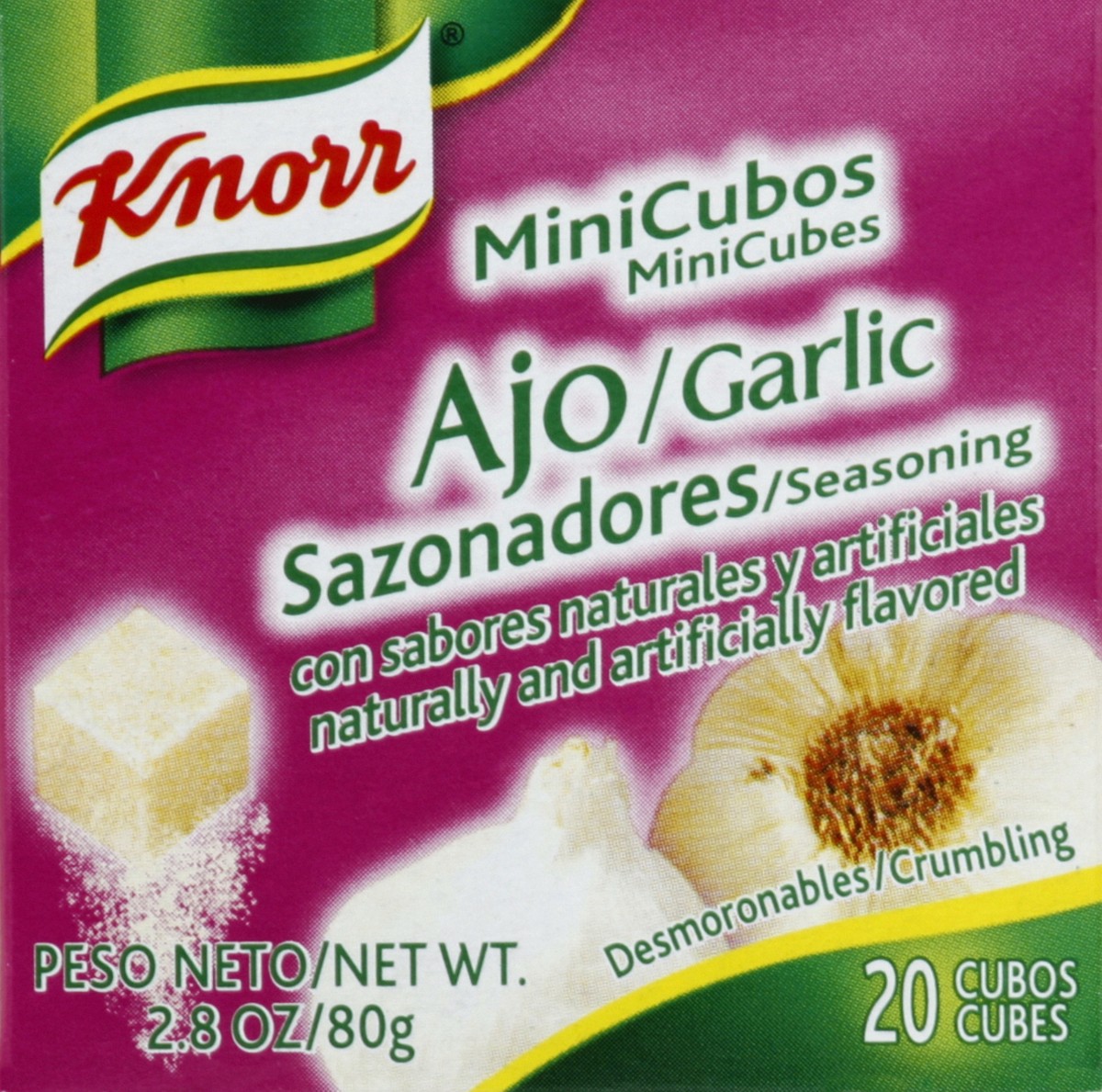 slide 4 of 4, Knorr MiniCube Garlic Cube Bouillon, 20 ct