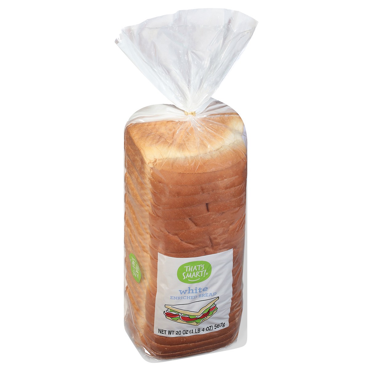 slide 8 of 9, That's Smart! White Enriched Bread 20 oz, 20 oz