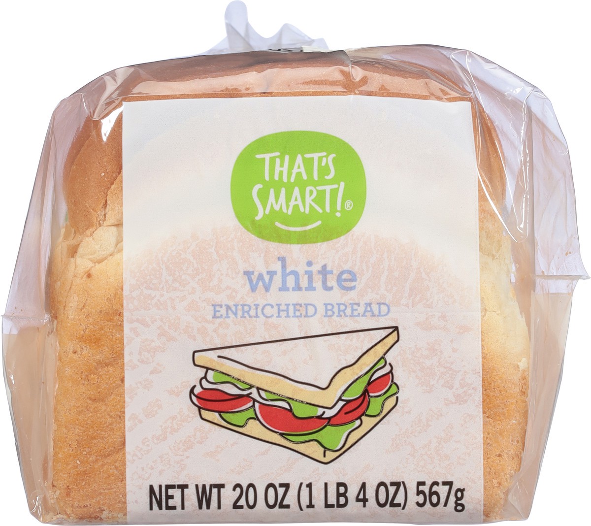slide 9 of 9, That's Smart! White Enriched Bread 20 oz, 20 oz