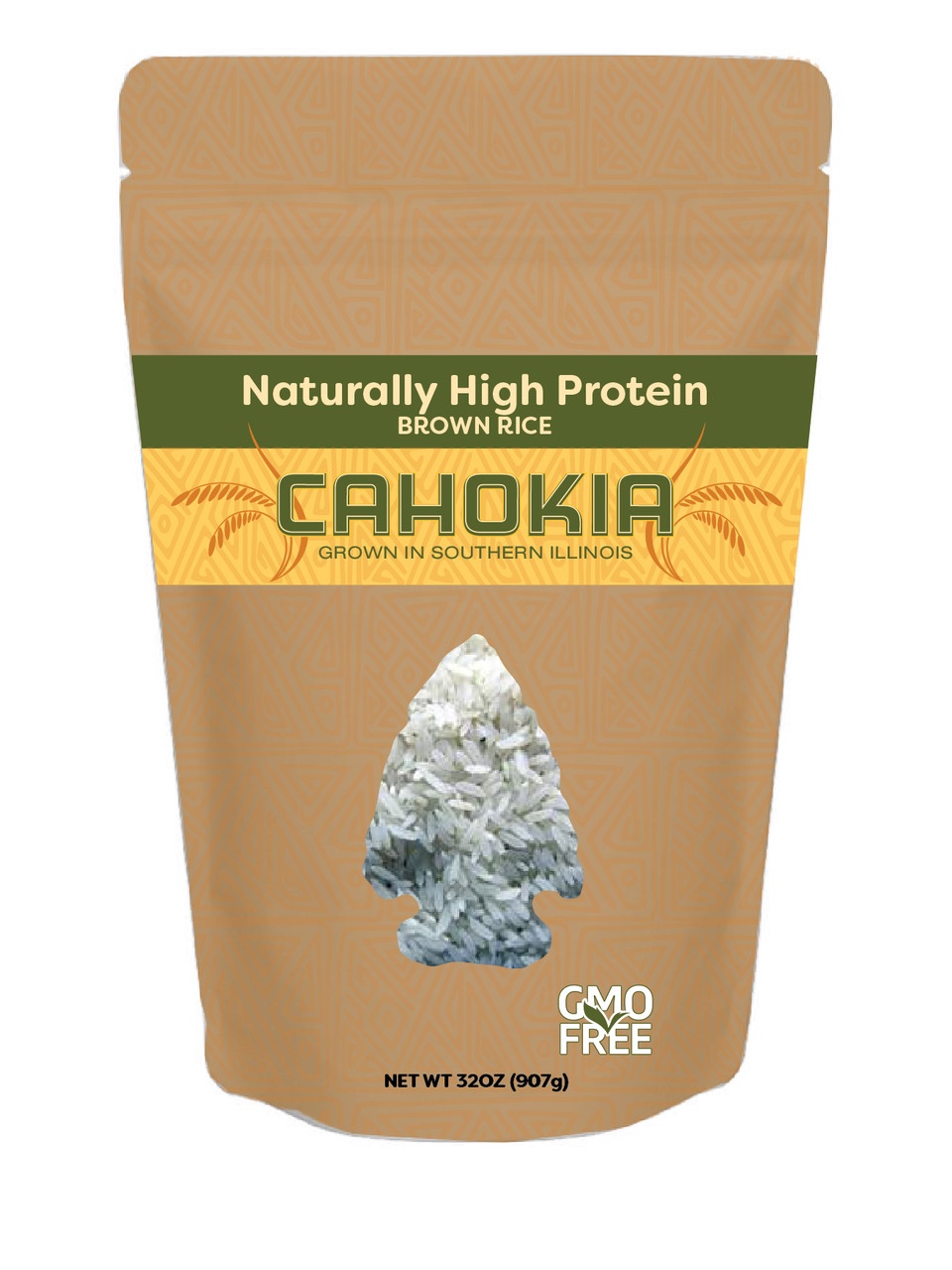 slide 1 of 1, Cahokia Rice High Protein Brown Rice, 2 lb
