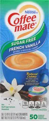NESTLE COFFEE MATE Coffee Creamer Sugar-Free French Vanilla Flavor, Liquid Creamer Singles, 0.375 fl oz, 50 Count