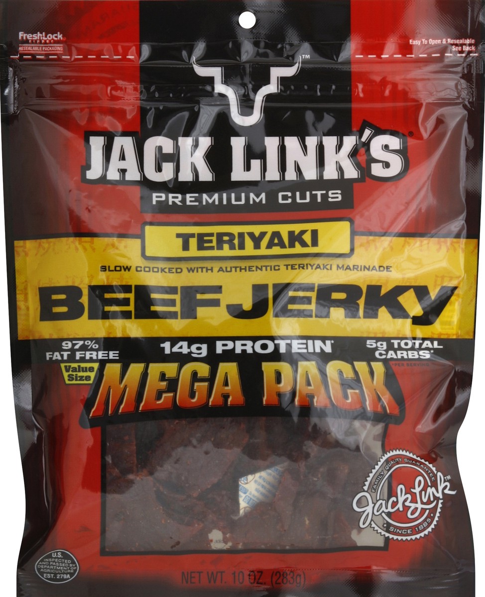 slide 3 of 3, Jack Link's Premium Cuts Teriyaki Beef Jerky, 10 oz