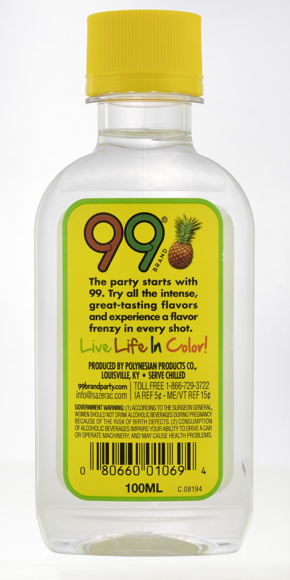 slide 2 of 2, 99 Brand 99 Pineapple Liqueur 100ml 99 Proof, 100 ml