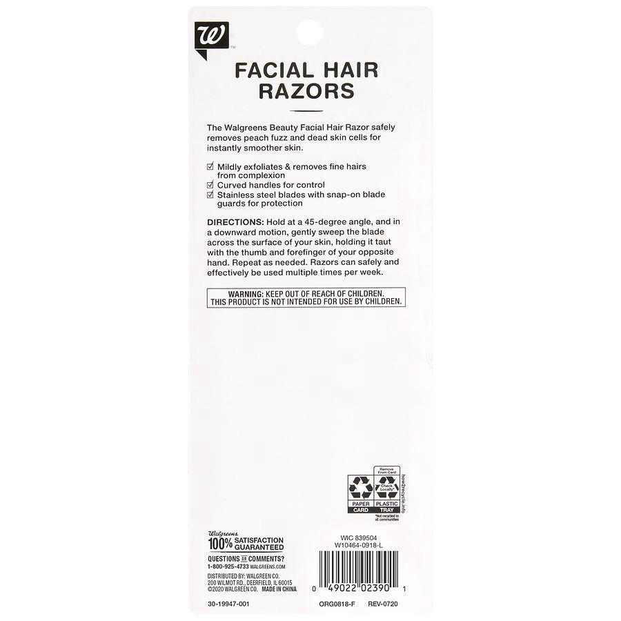 slide 2 of 3, Walgreens Facial Hair Razors, 3 ct