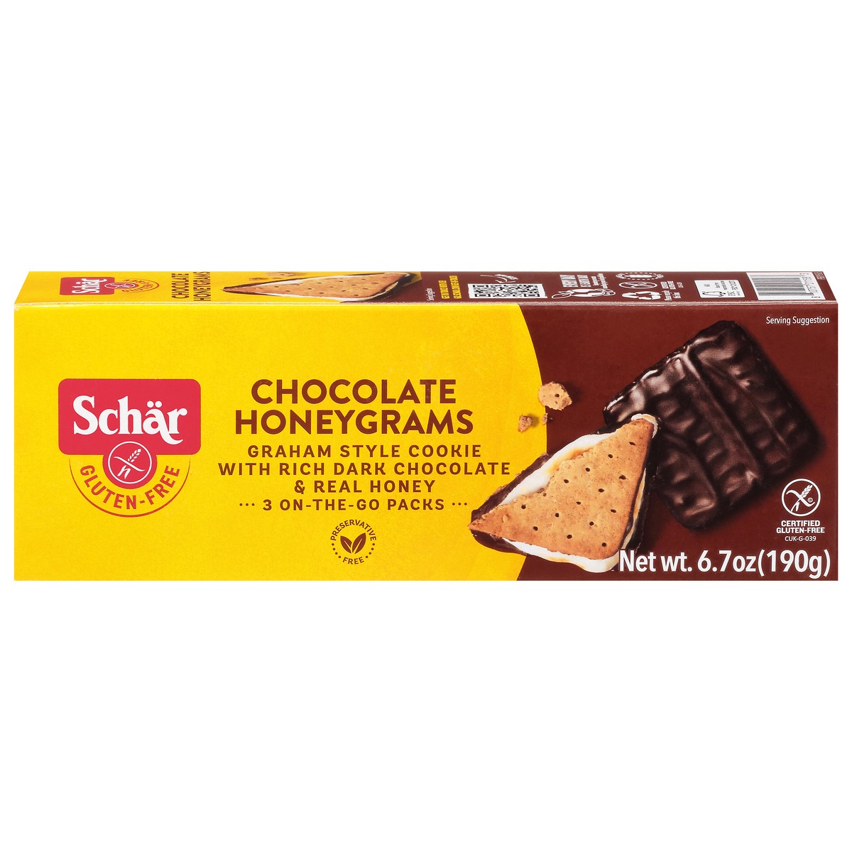 slide 12 of 15, Schär Schar/Cookie Choc Honeygram 6.7 Oz, 3 ct