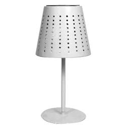 ROOM & RETREAT Metal Solar Led Table Lamp-White