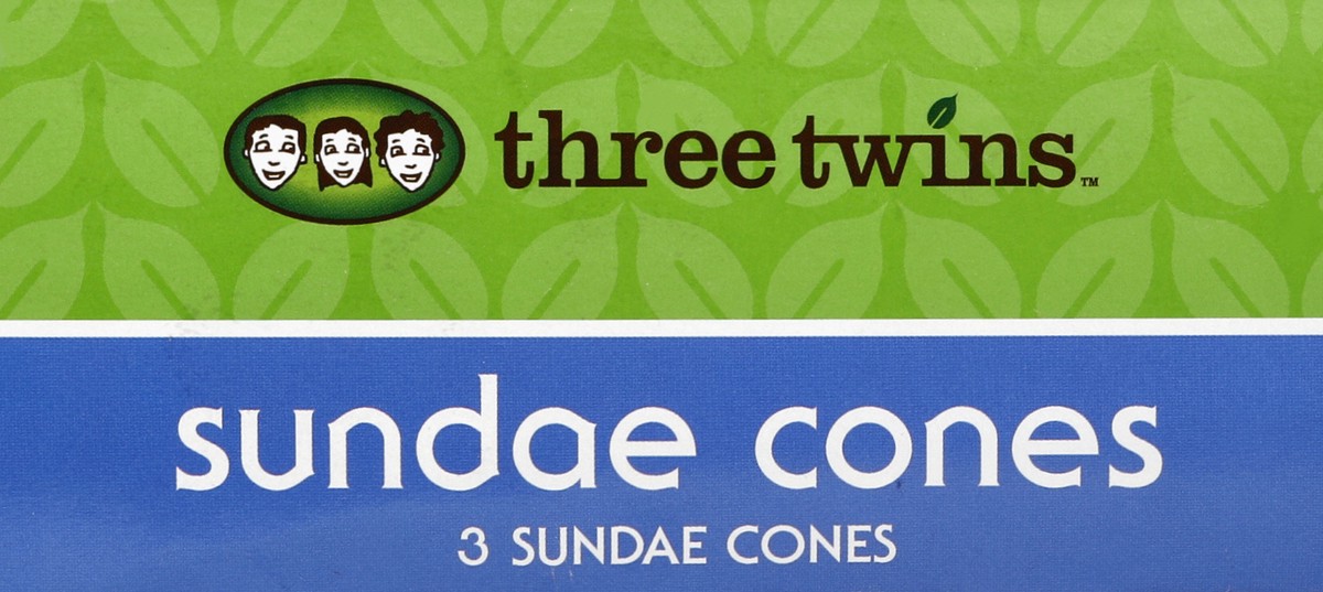 slide 3 of 4, Three Twins Sundae Cones 3 ea, 3 ct