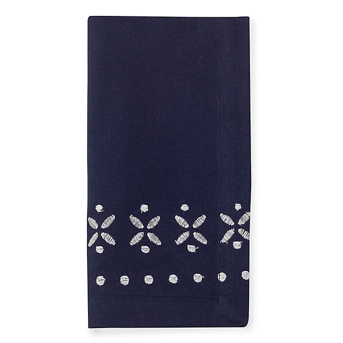 slide 1 of 1, Kate Spade New York Willow Court Napkin - Navy, 1 ct