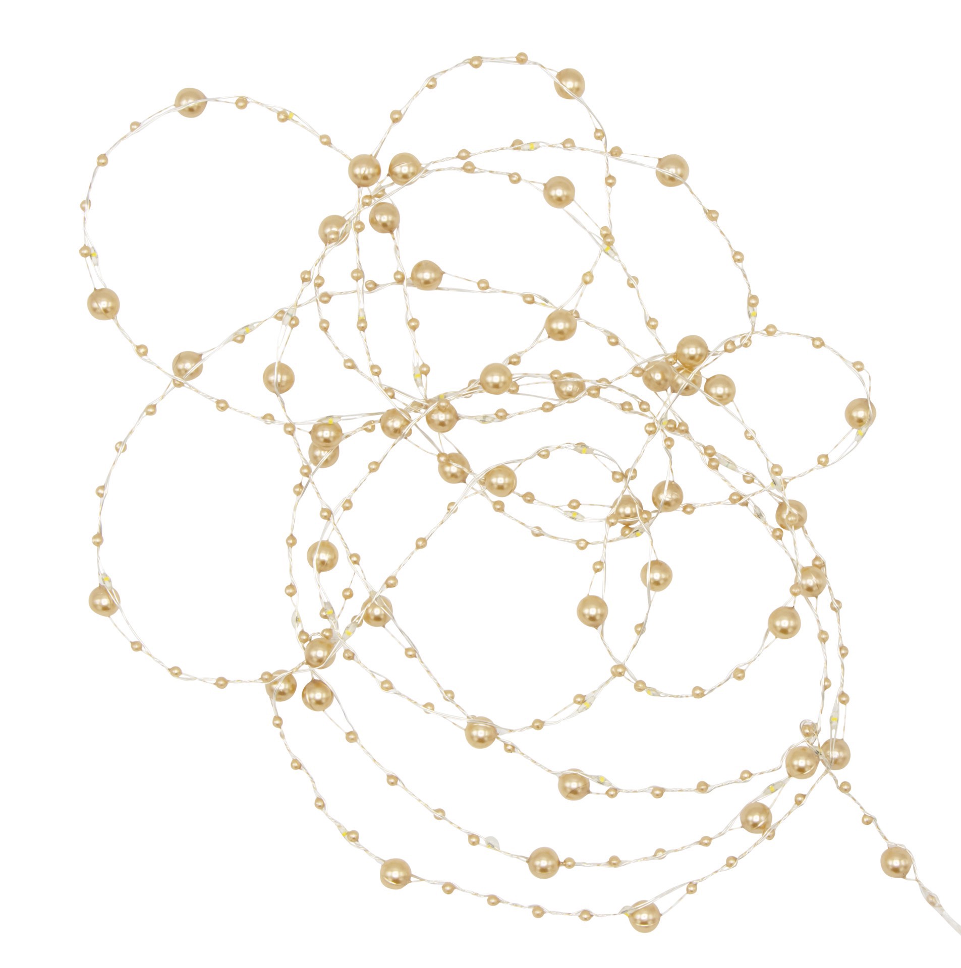 slide 3 of 7, 40ct. Warm White Gold Pearl Led String Lights By Ashland, 40 ct