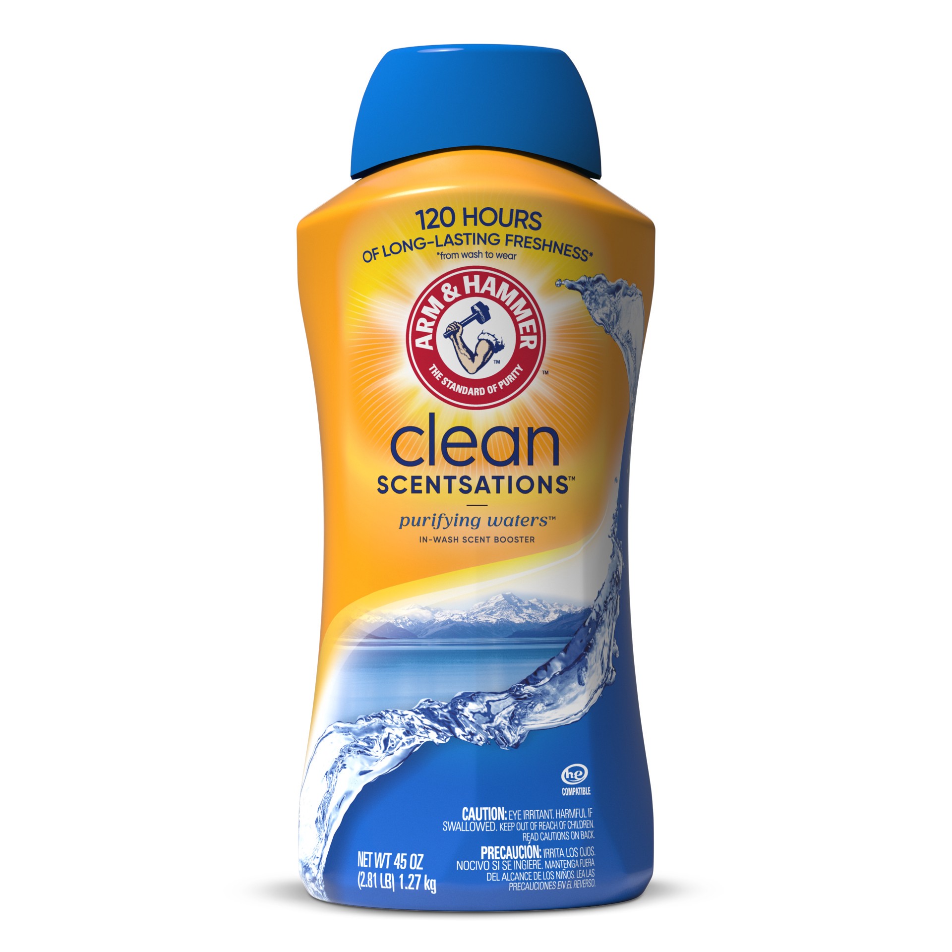 slide 1 of 5, Arm & Hammer Clean Scentsation In-Wash Scent Booster Beads - Purifying Waters, 45 oz