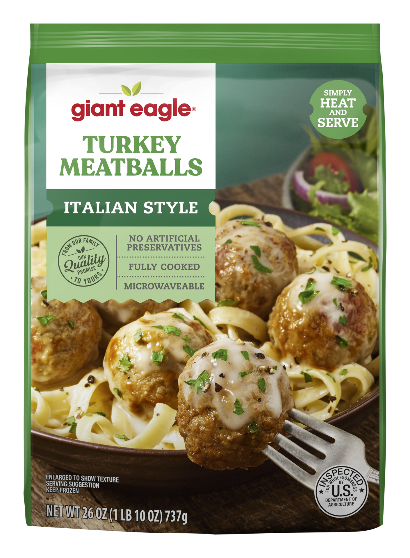 slide 1 of 1, Ge Cooked Turkey Meatball, 26 oz