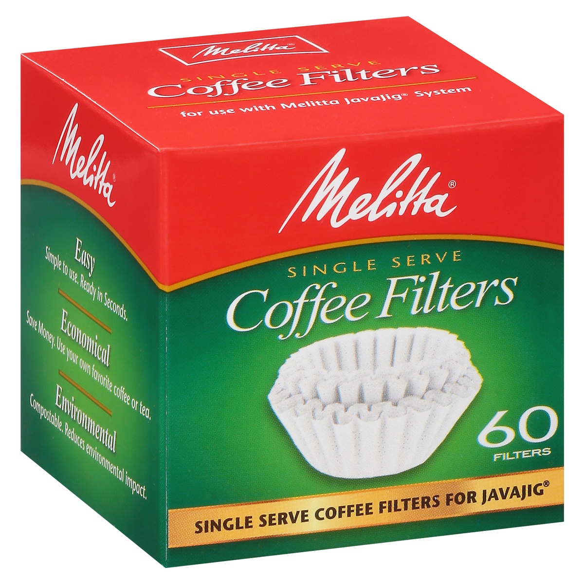 slide 2 of 9, Melitta Java Jig Single Serve Coffee Filters, 60 ct