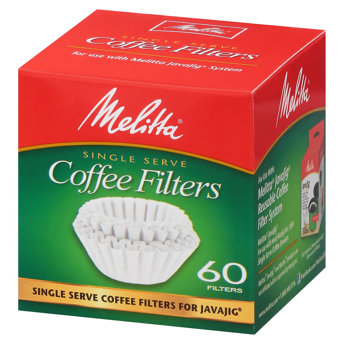slide 3 of 9, Melitta Java Jig Single Serve Coffee Filters, 60 ct