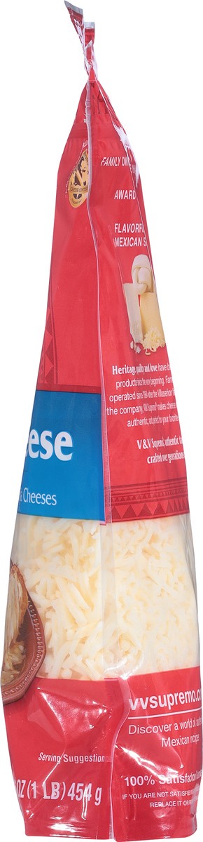 slide 2 of 13, Supremo Shredded Mexican 3 Cheese 16 oz, 16 oz