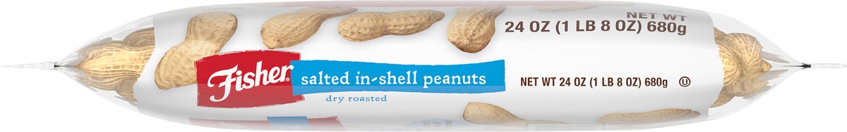 slide 13 of 14, Fisher Salted In-Shell Dry Roasted Peanuts 24 oz. Bag, 24 oz