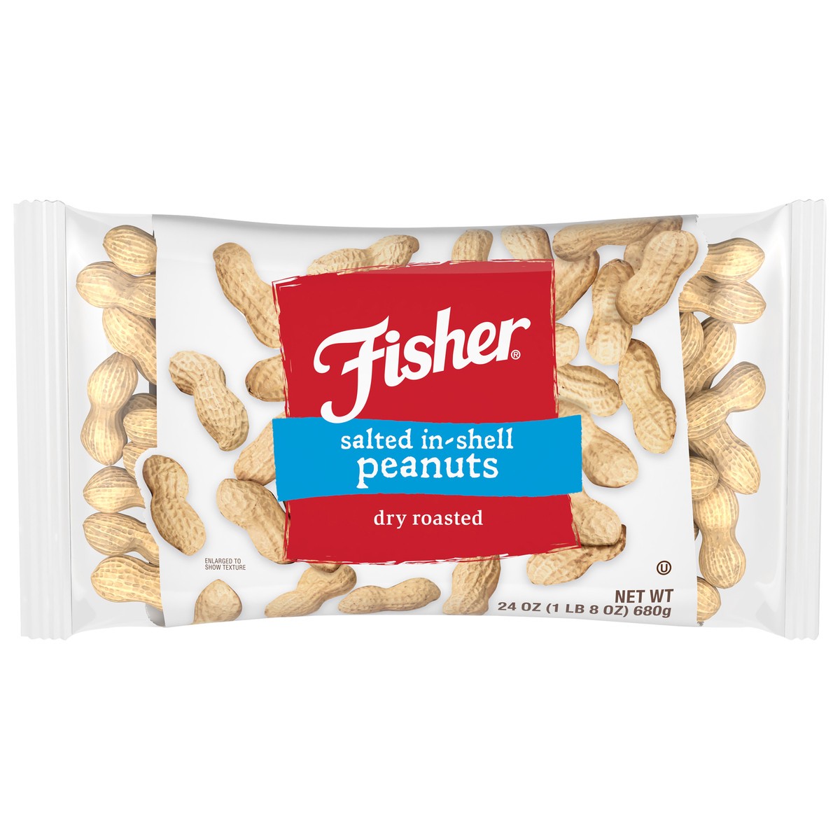 slide 5 of 14, Fisher Salted In-Shell Dry Roasted Peanuts 24 oz. Bag, 24 oz