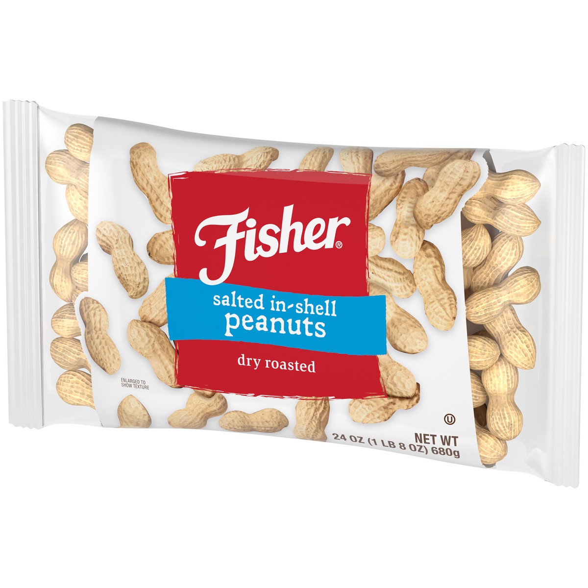 slide 7 of 14, Fisher Salted In-Shell Dry Roasted Peanuts 24 oz. Bag, 24 oz