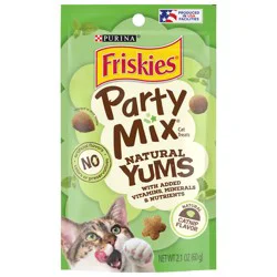 Purina Friskies Made in USA Facilities, Natural Cat Treats, Party Mix Natural Yums Catnip Flavor