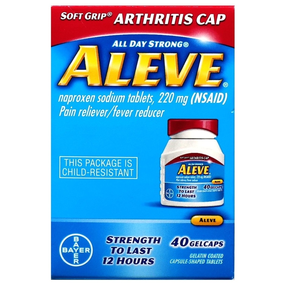 slide 1 of 1, Aleve Gelcap 12 Hour Pain Reliever, 40 ct