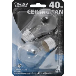 Feit Electric Light Bulbs, Ceiling Fan, Clear, 40 Watts