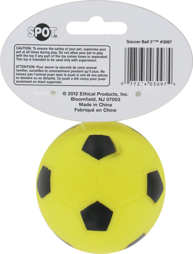 slide 2 of 4, SPOT Dog Toy Vinyl Soccer Ball 3 Inch - Each, 1 ct