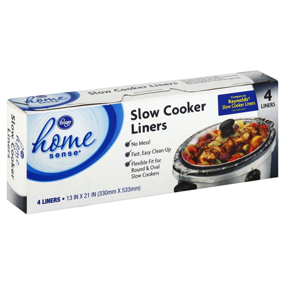 slide 4 of 5, Kroger Home Sense Slow Cooker Liners, 4 ct