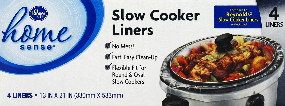 slide 1 of 5, Kroger Home Sense Slow Cooker Liners, 4 ct