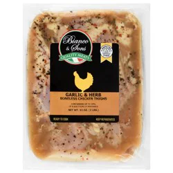 Bianco & Sons Garlic & Herb Boneless Chicken Thighs 32 oz