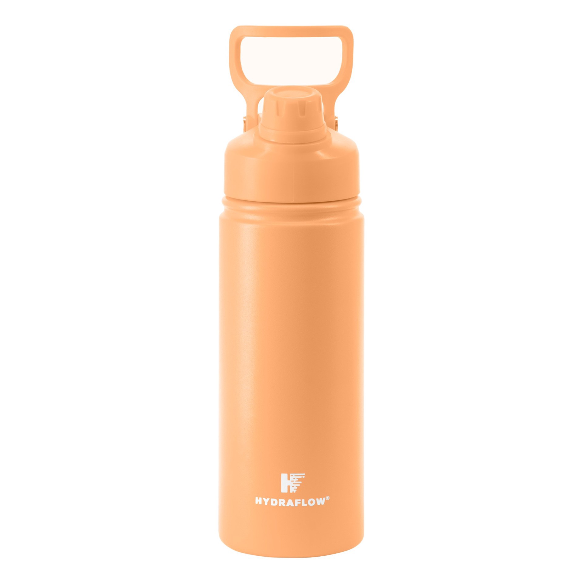 slide 1 of 1, Hydraflow Hybrid Dual Lid Water Bottle - Peach Zest, 17 oz