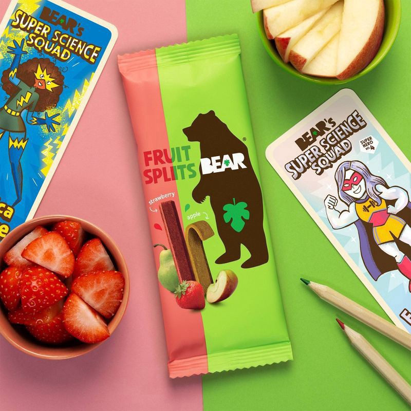 slide 4 of 5, BEAR Strawberry Apple Fruit Splits - 3.5oz, 5 ct