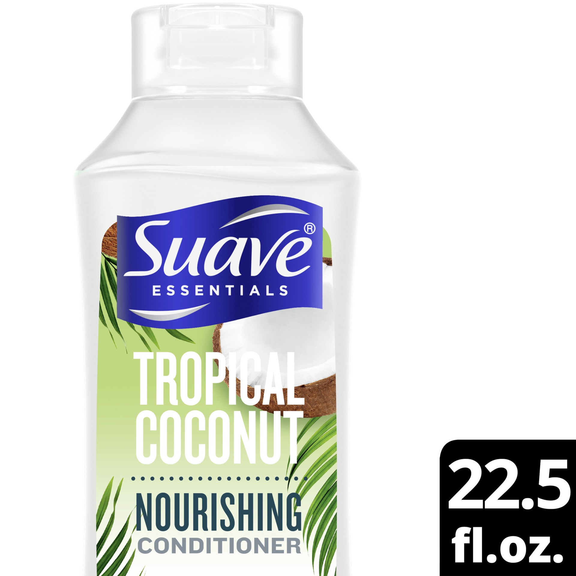 slide 1 of 9, Suave Essentials Nourishing Conditioner, Tropical Coconut Infused with Coconut Extract and Vitamin E, Conditioner with a Long Lasting Fragrance 22.5 oz, 22.5 oz