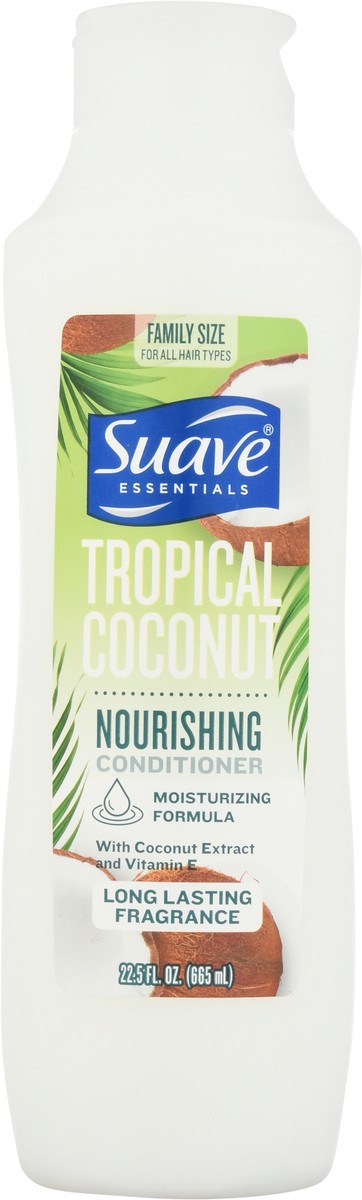 slide 2 of 9, Suave Essentials Nourishing Conditioner, Tropical Coconut Infused with Coconut Extract and Vitamin E, Conditioner with a Long Lasting Fragrance 22.5 oz, 22.5 oz